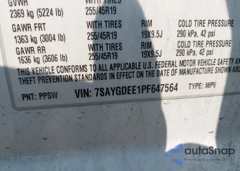 2023 Tesla Model Y from USA, damaged, VIN 7SAYGDEE1PF647564